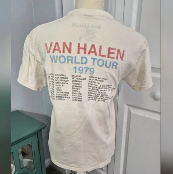 SPRING SALE | Van Halen 1979 World Tour Concert Tee Shirt Small Vintage Graphic - Picture 3 of 5